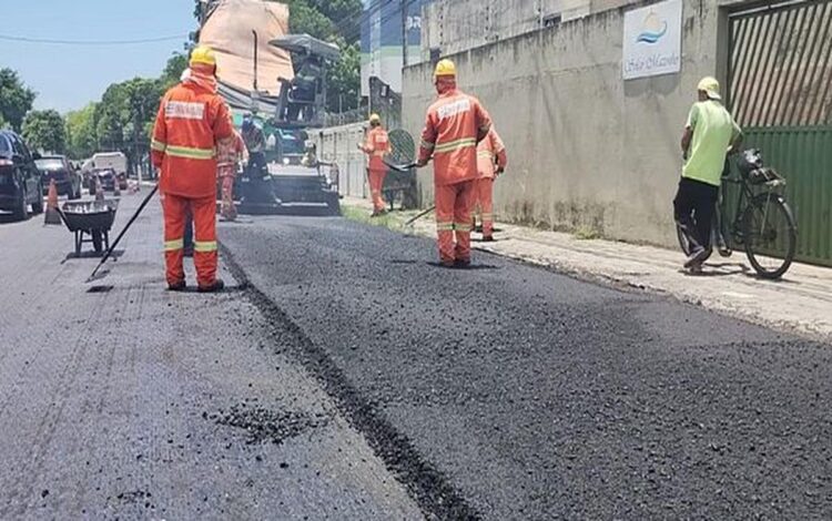 trabalhos de recapeamento, melhorias de acesso